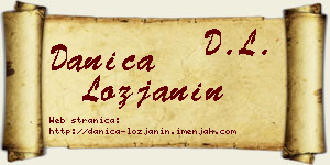 Danica Lozjanin vizit kartica
